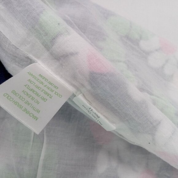 Lilly Pulitzer Tate Yum Yum Mini Skirt Size 10 Bright Navy  Floral Scalloped Hem - Picture 11 of 11